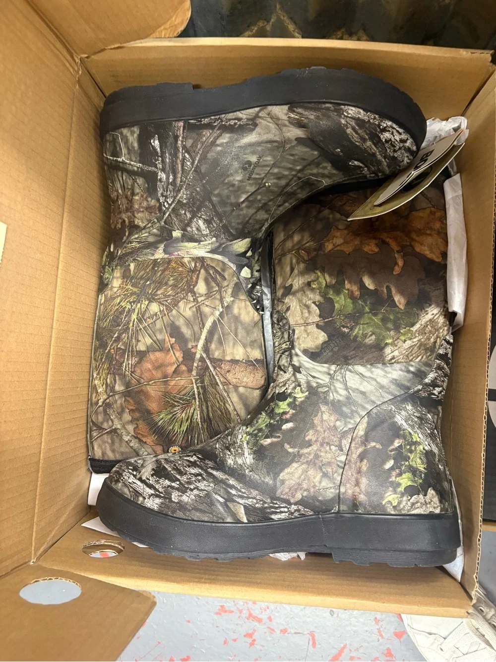 Bogs Kids Camo Boots in Brown Green